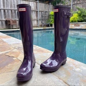 Hunter Boots | woman’s original tall gloss purple